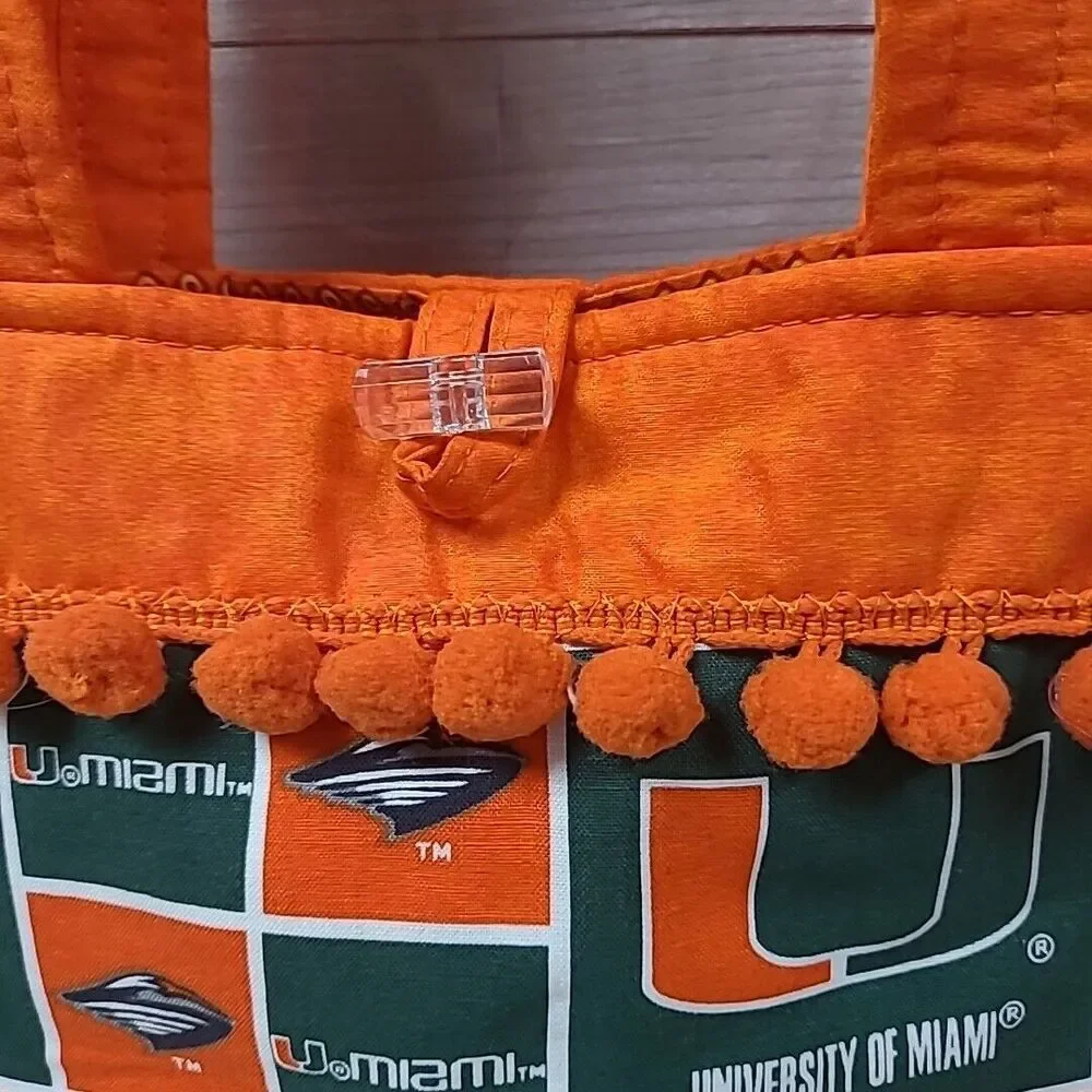University of Miami Double Strap Purse Handbag 8x6.5x4 NEW NWOT - Picture 3 of 8